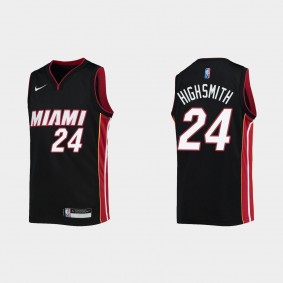 2021-22 Miami Heat #24 Haywood Highsmith 75th Anniversary Icon Black Jersey Youth