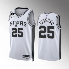 Sidy Cissoko San Antonio Spurs 2022-2023 Association Edition White #25 Jersey 2023 NBA Draft