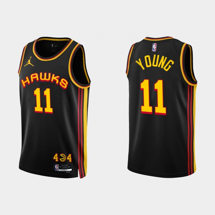 Hawks Trae Young 2022-23 Statement Edition Jersey Black
