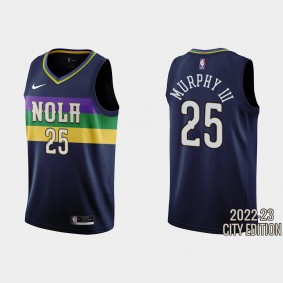 2022-23 New Orleans Pelicans No. 25 Trey Murphy III City Edition Navy Swingman Jersey