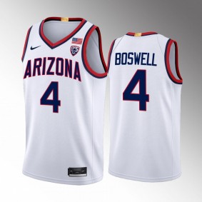 Kylan Boswell Arizona Wildcats White Jersey 2022-23 Limited Basketball