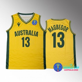 Ezi Magbegor Australia 2022 FIBA Womens Basketball World Cup Yellow Jersey Bronze medal #13