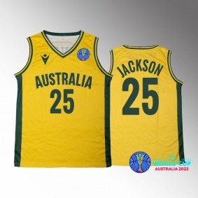 Lauren Jackson Australia 2022 FIBA Womens Basketball World Cup Yellow Jersey Bronze medal #25