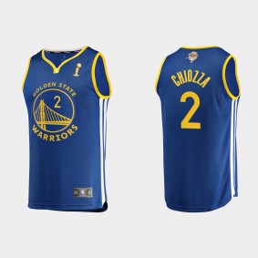 2021-2022 NBA Finals Champions Golden State Warriors Chris Chiozza #2 Royal Replica Icon Royal Jersey