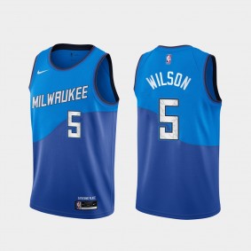 D.J. Wilson Milwaukee Bucks 2020-21 City Edition New Uniform Blue Jersey