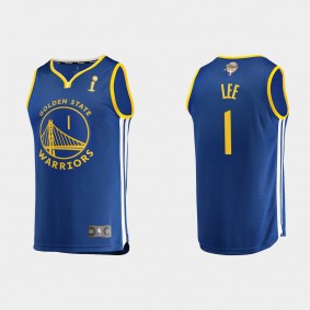 2021-2022 NBA Finals Champions Golden State Warriors Damion Lee #1 Royal Replica Icon Royal Jersey