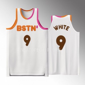 Derrick White Boston Celtics White #9 Jersey Drop Dunkin Fashion