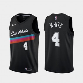 Derrick White San Antonio Spurs 2020-21 City Edition Fiesta Colors Black Jersey