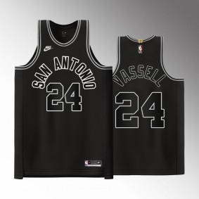 Devin Vassell 2022-23 San Antonio Spurs Black #24 Classic Edition Jersey Authentic