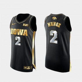 2020-21 Iowa Hawkeyes Jack Nunge Black Golden Edition Jersey Authentic Limited