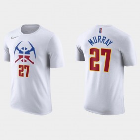 2020-21 Earned Edition Nuggets Jamal Murray #27 White T-shirt
