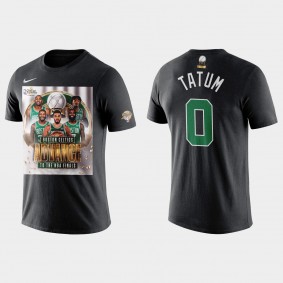 2022 Eastern Conference Champions Boston Celtics Jayson Tatum #0 Black T-shirt