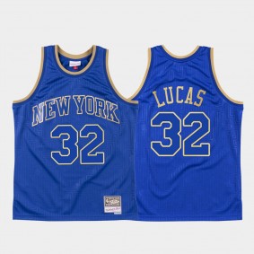 2020 Chinese New Year New York Knicks Jerry Lucas Royal HWC Jersey
