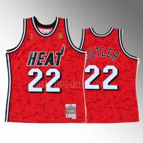 2022 BAPE Miami Heat Jimmy Butler Red Jersey 22 Camo Tanktop Men's Jersey Shirt