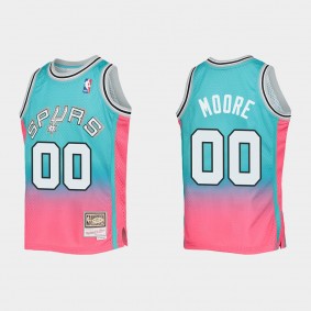 Spurs Johnny Moore #00 Teal Pink HWC HWC Limited Jersey