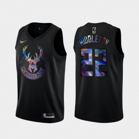 Khris Middleton Milwaukee Bucks Black Iridescent Holographic Limited Edition Jersey