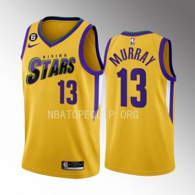 2023 NBA Rising Stars Keegan Murray Yellow Men's Uniform Sacramento Kings #13 Jersey