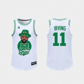 Kyrie Irving Celtics Uncle Drew Paddy's Day White Jersey