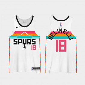 Marco Belinelli San Antonio Spurs 2020 2nd City Special Edition Jerseys