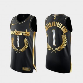 Wizards Martin Luther King MLK Day Black Golden Jersey Special Commemoration