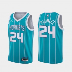 Charlotte Hornets Mason Plumlee 2021 Trade Icon Edition Teal Jersey #24