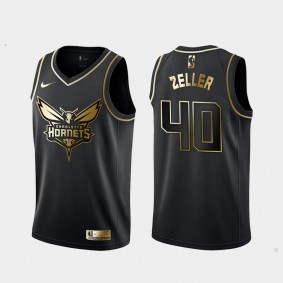 Hornets Cody Zeller Black Golden Edition Jersey