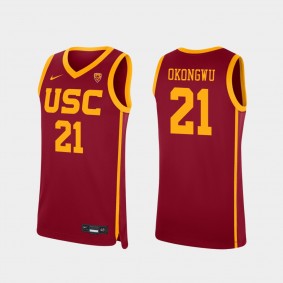 2020 NBA Draft Onyeka Okongwu USC Trojans #21 Cardinal Replica College Basketball Jersey