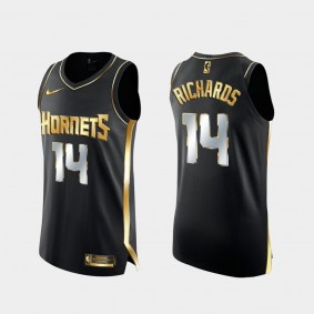 Nick Richards Charlotte Hornets 2020-21 Golden Edition Authentic Limited Black Jersey
