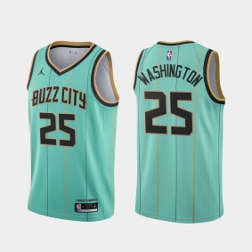 P.J. Washington Charlotte Hornets 2020-21 Buzz City Mint Green Jersey