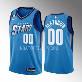 2023 NBA Rising Stars Bennedict Mathurin Blue Men's Uniform Indiana Pacers #00 Jersey