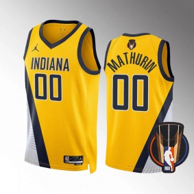 2023 NBA In-Season Tournament Championship Bennedict Mathurin Indiana Pacers Gold #00 Jersey Statement