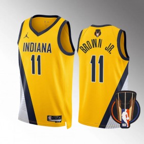 2023 NBA In-Season Tournament Championship Bruce Brown Jr. Indiana Pacers Gold #11 Jersey Statement
