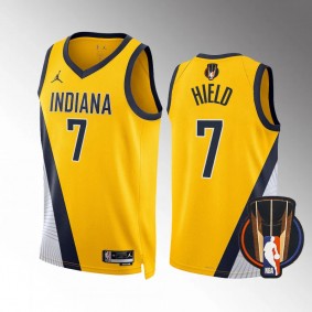 2023 NBA In-Season Tournament Championship Buddy Hield Indiana Pacers Gold #7 Jersey Statement