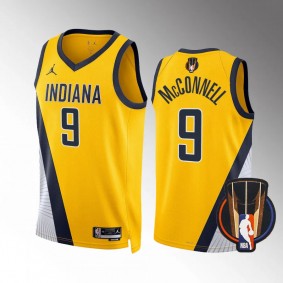 2023 NBA In-Season Tournament Championship T.J. McConnell Indiana Pacers Gold #9 Jersey Statement