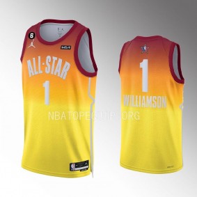 2023 NBA All-Star Zion Williamson Gold Western Conference Jersey Pelicans #1