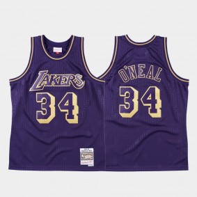 2020 Chinese New Year Los Angeles Lakers Shaquille O'Neal Purple HWC Jersey