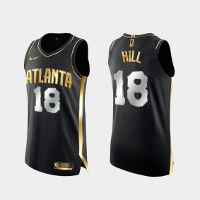 2020-21 Atlanta Hawks Solomon Hill Black Golden Edition Jersey Authentic Limited