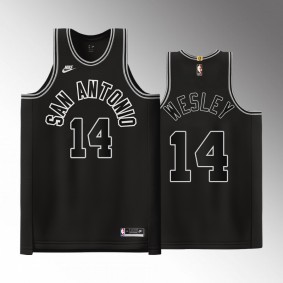 Blake Wesley 2022-23 Spurs #14 Classic Edition Jersey Black 50 Years Authentic