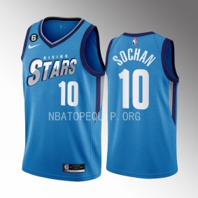 2023 NBA Rising Stars Jeremy Sochan Blue Men's Uniform San Antonio Spurs #10 Jersey