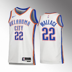 2023 NBA Draft Cason Wallace Oklahoma City Thunder White Jersey Association Edition Men