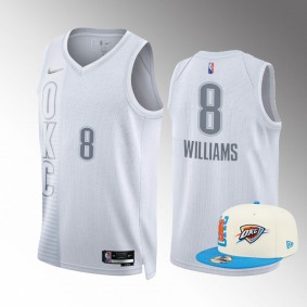 2022 NBA Draft Jalen Williams Oklahoma City Thunder White Jersey City Edition