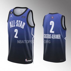 2023 NBA All-Star Shai Gilgeous-Alexander Blue Western Conference Jersey Thunder #2