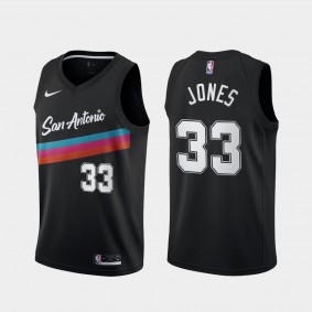 Tre Jones San Antonio Spurs 2020-21 City 2020 NBA Draft Black Jersey