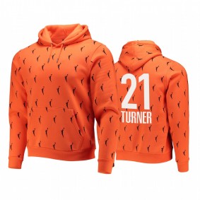 Brianna Turner WNBA Allover Logowman Phoenix Mercury Orange Hoodie Unisex
