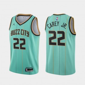 Vernon Carey Jr. Charlotte Hornets 2020-21 City 2020 NBA Draft Mint Green Jersey