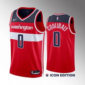 Bilal Coulibaly Washington Wizards #0 Red Jersey 2022-2023 Icon Edition 2023 NBA Draft