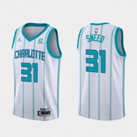 Xavier Sneed Charlotte Hornets White 2021-22 Association Edition Jersey