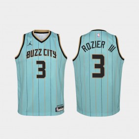 Youth Charlotte Hornets #3 Terry Rozier III 2020-21 Buzz City Jersey Mint Green