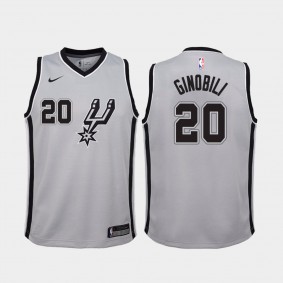 San Antonio Spurs Manu Ginobili Gray Statement Jersey 2018